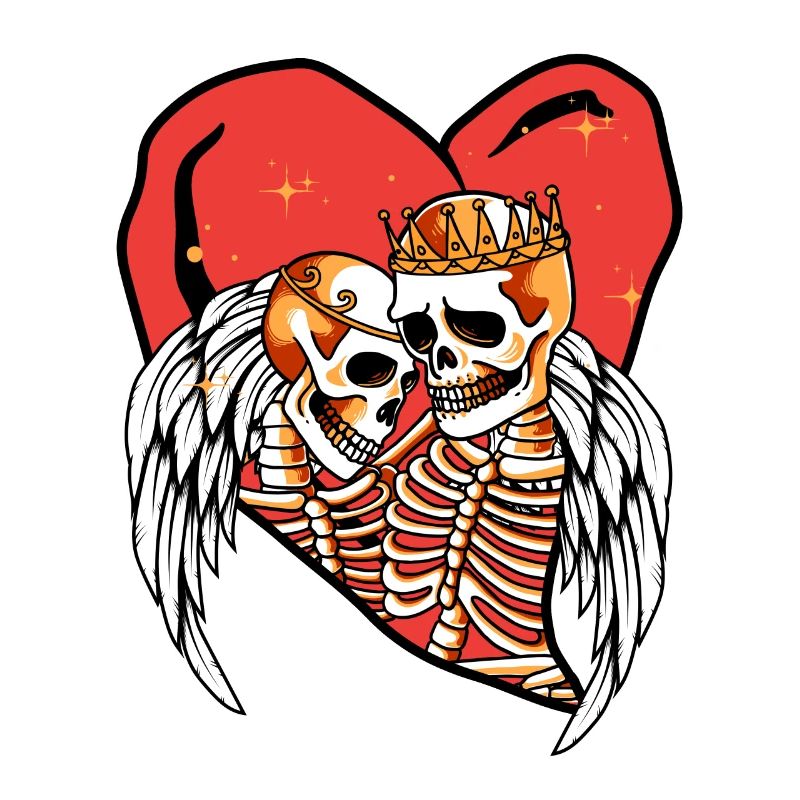 Infinite Love and Romance Gothic Bones Skeleton