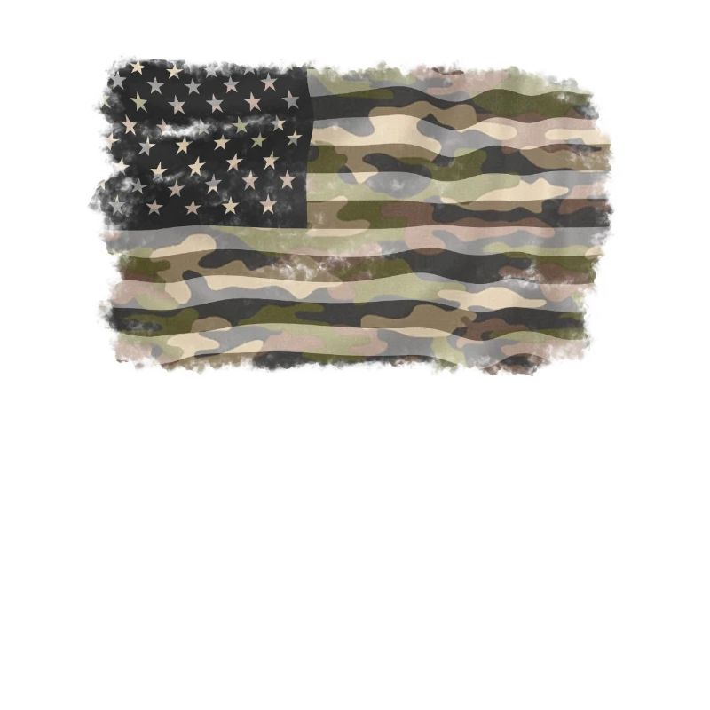 American flag in camouflage pattern