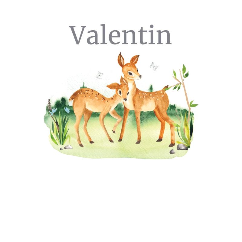 Waldtier Reh Blumen Name Valentin