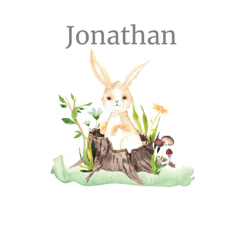 Animal forestier Cerf Lièvre Fleurs de hérisson Nom Jonathan