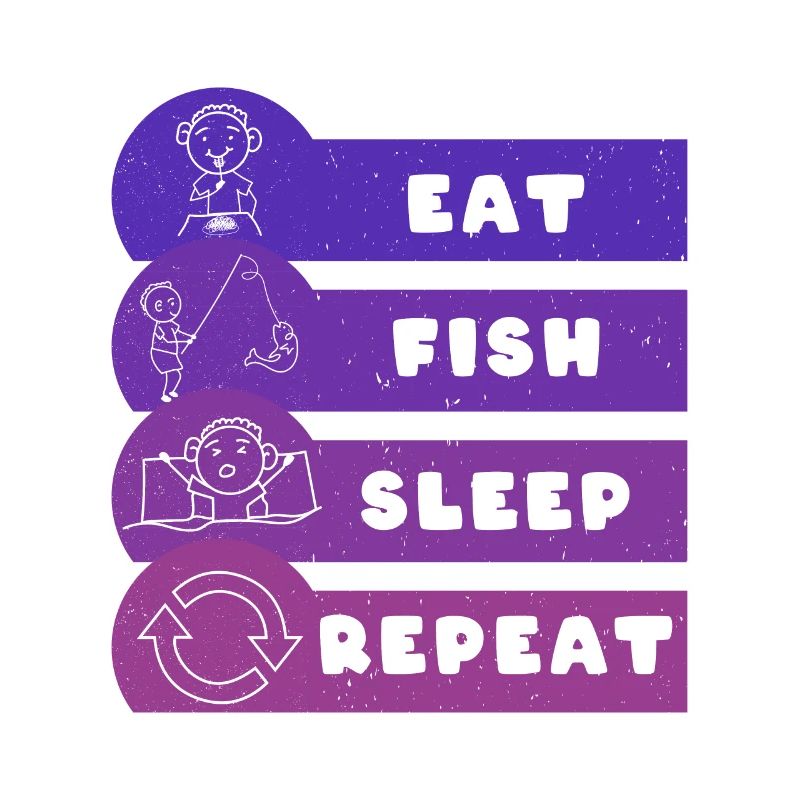 Manger du poisson Sommeil Répéter