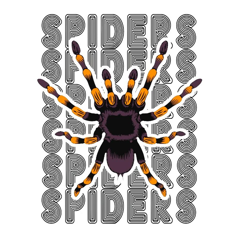 Retro Spider Propriétaire Tarantula 80's Texte