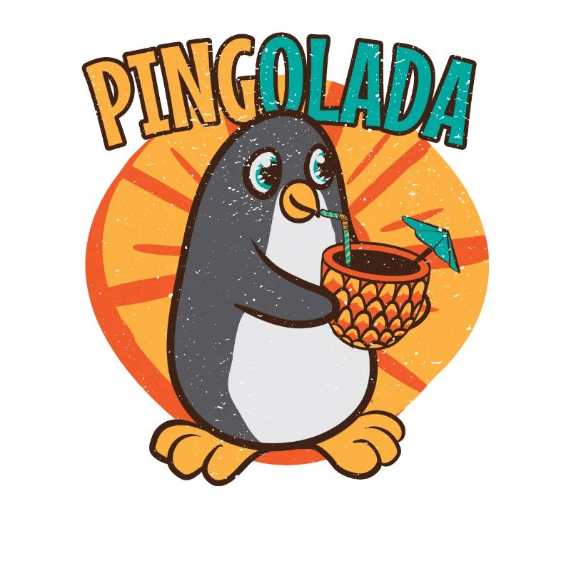 Pingouin Pinacolada Cocktail Pingolada Pun