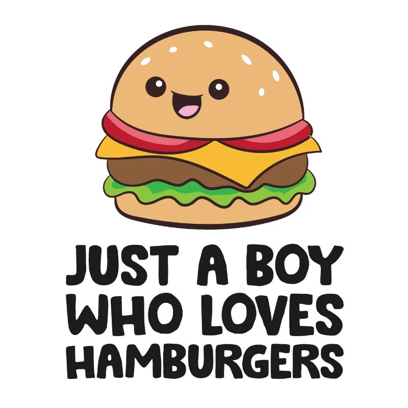 Nur ein Junge, der Hamburger liebt