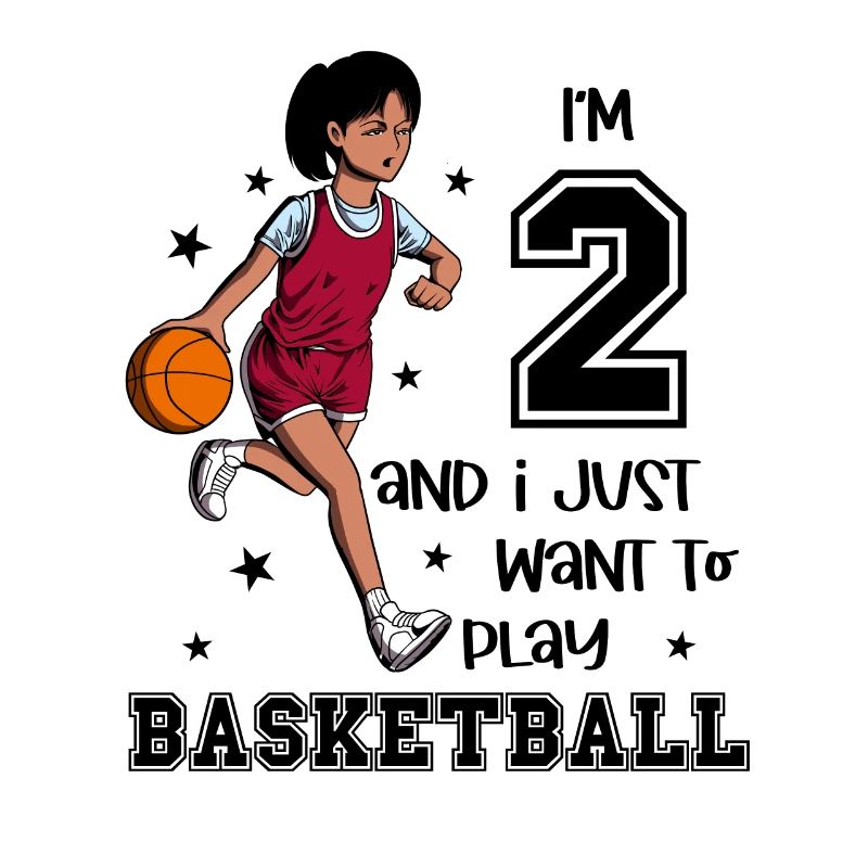 Mädchen spielt Basketball - Ich bin 2