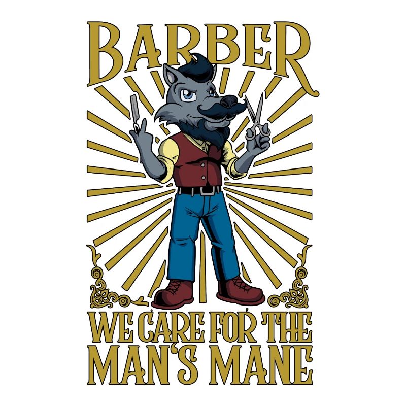 We care for the man's mane - Barber