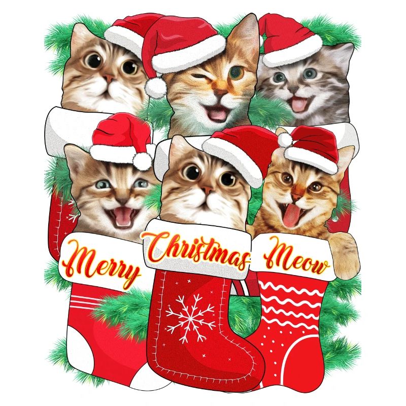 Xmas Cats inside Stocking for Christmas