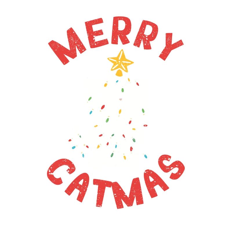 Drôle de chat Arbre de Noël Les chats aiment Noël