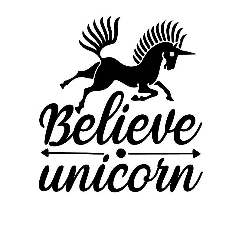 Glaube an Einhorn Unicorn