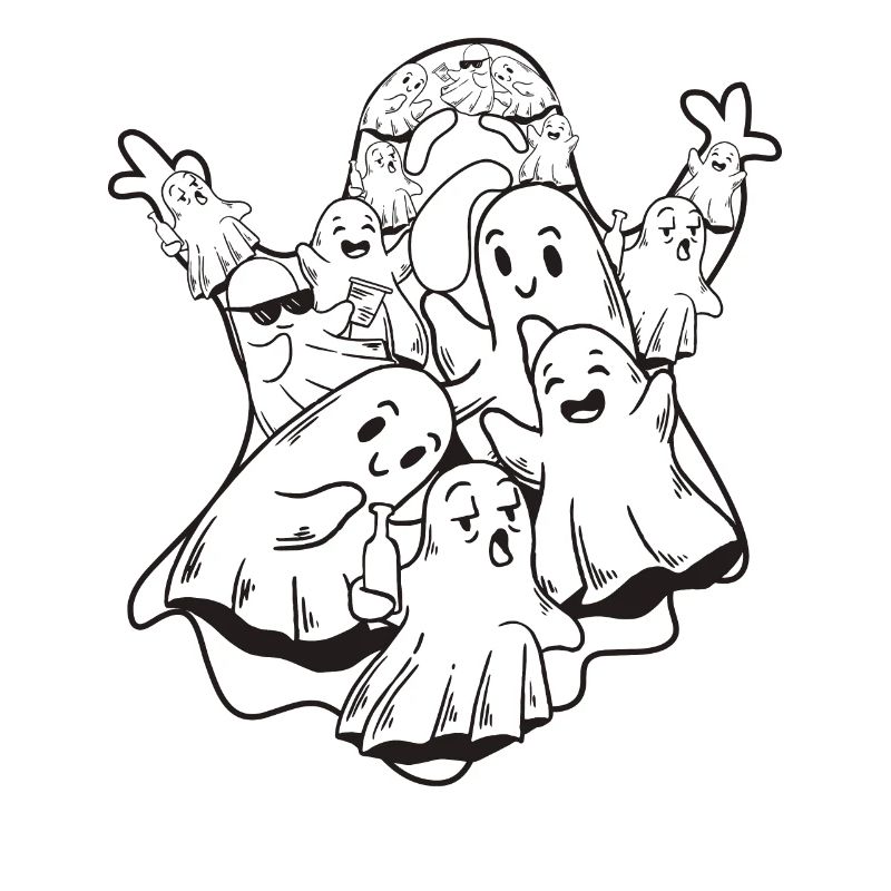 Halloween Ghost with Ghosts - Halloween Ghost