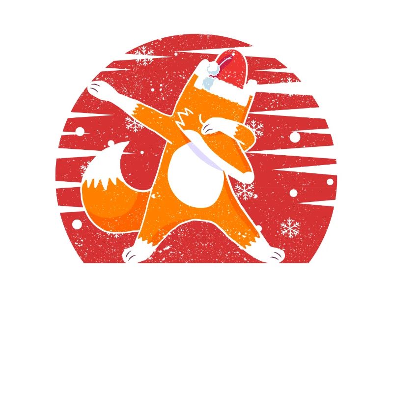 Dabbing Fox Santa Hat Pyjama de Noël