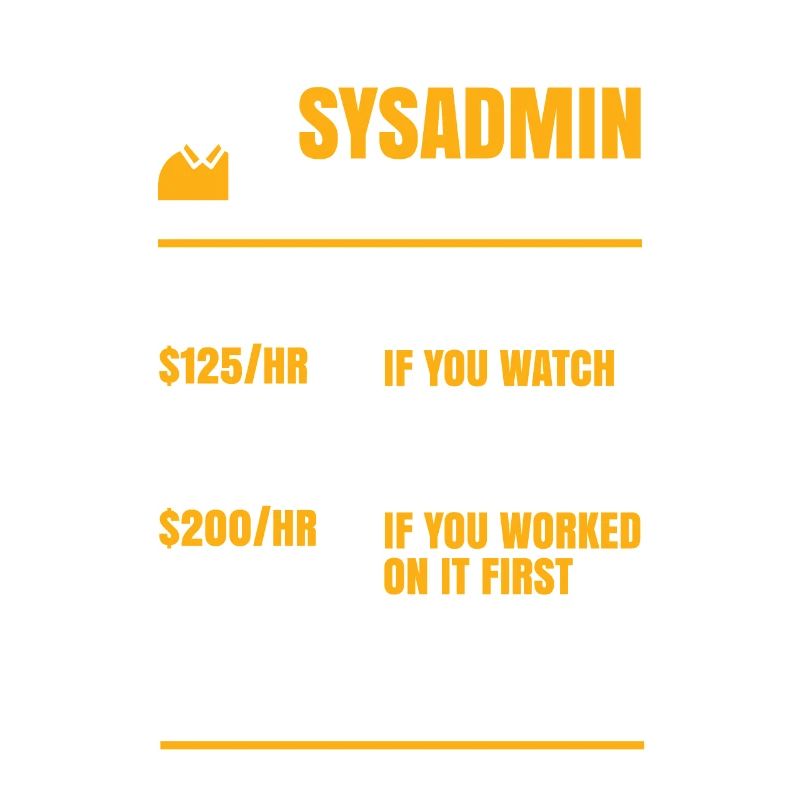 Sysadmin hourly rate for all