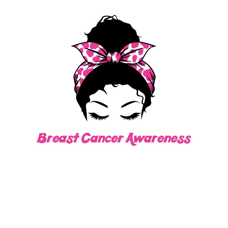 Messy Bun Awareness Brustkrebs