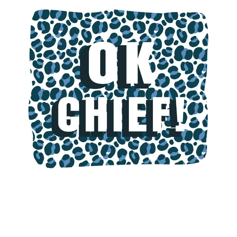 OK Chef! Geschenkfrau Manager Leopard Blue Print