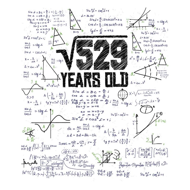 Racine carrée de 529 math nerd 23e anniversaire
