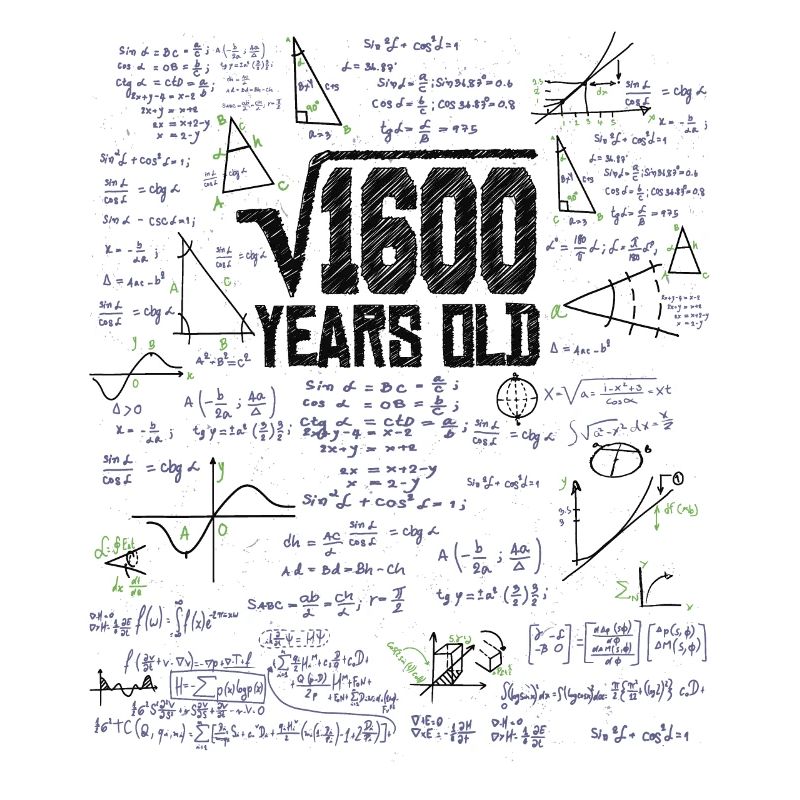 Racine carrée de 1600 Math Nerd 40e anniversaire