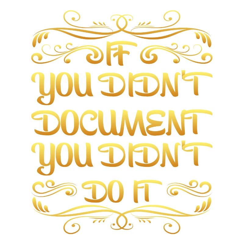 If You Didn't Document, You Didn't Do It