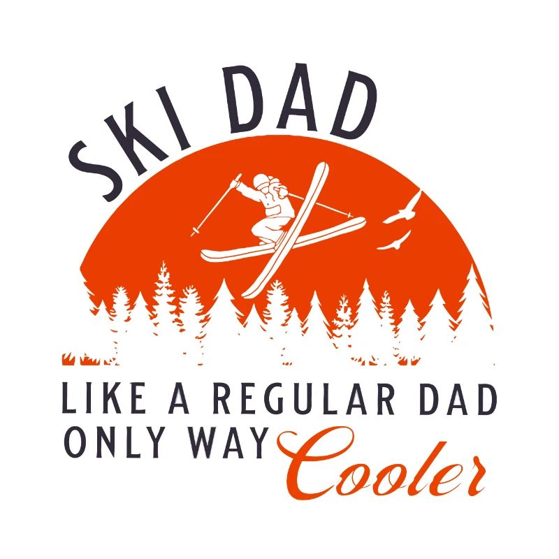 Ski Dad Funny Cute Winter Skiing