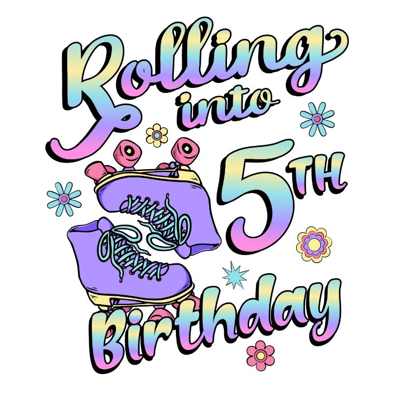 Rolling Into 5th Birthday Quad Skater Roller Skates