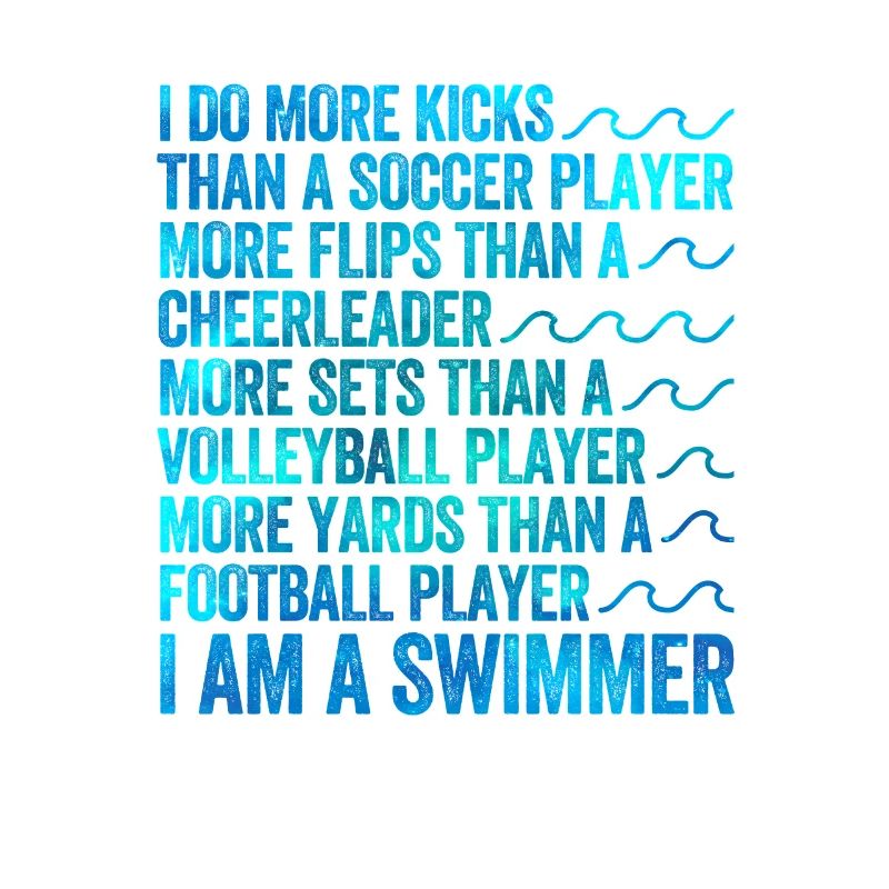 Ich bin ein Schwimmer Lustig Schwimmen Pool