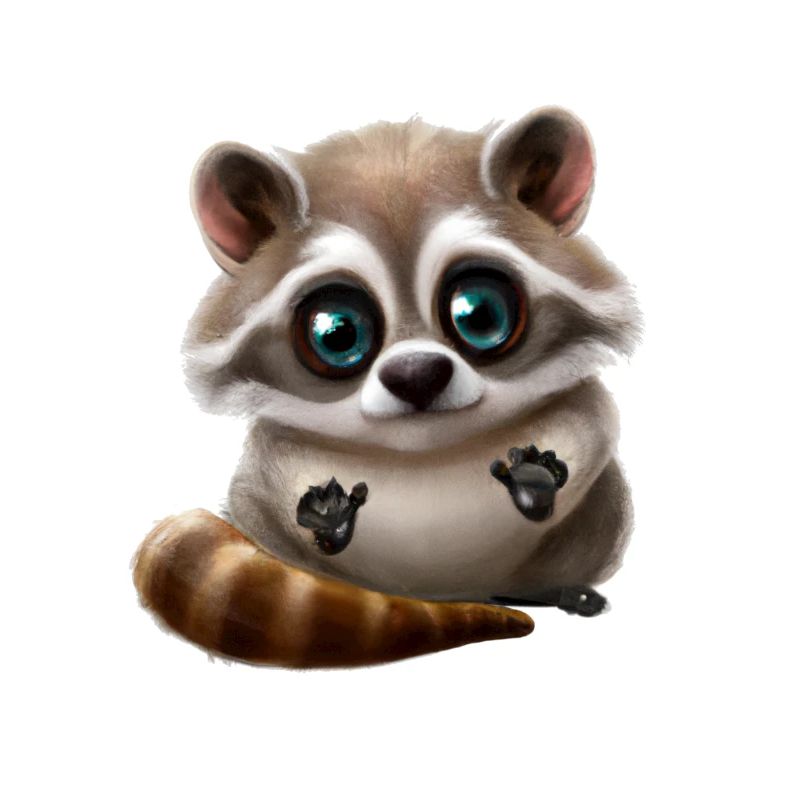 Raton laveur animal mignon