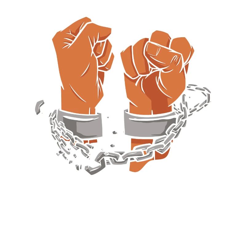 Happy Juneteenth Break Shackles Chain