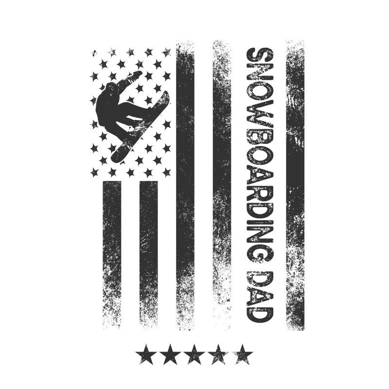 Drapeau américain - Snowboard Dad
