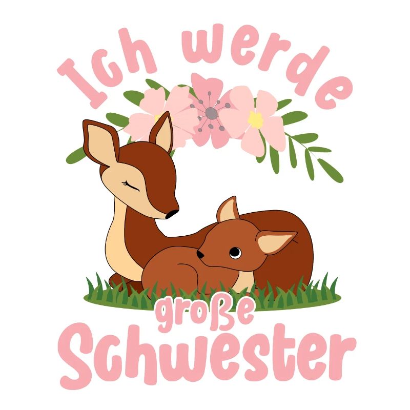 Ich Werde Große Schwester Verkündung Reh Mädchen