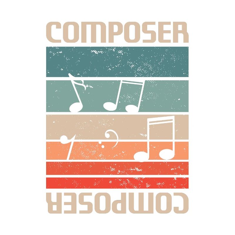 Retro Vintage Classic Composer Music Composing
