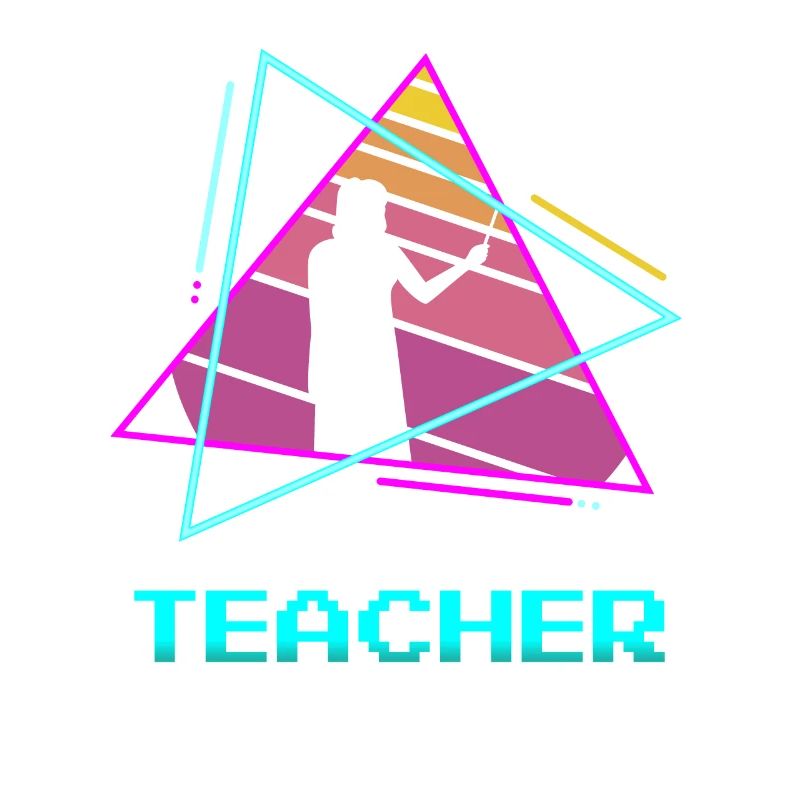 Professeur Rétro Enseignant Enseignement