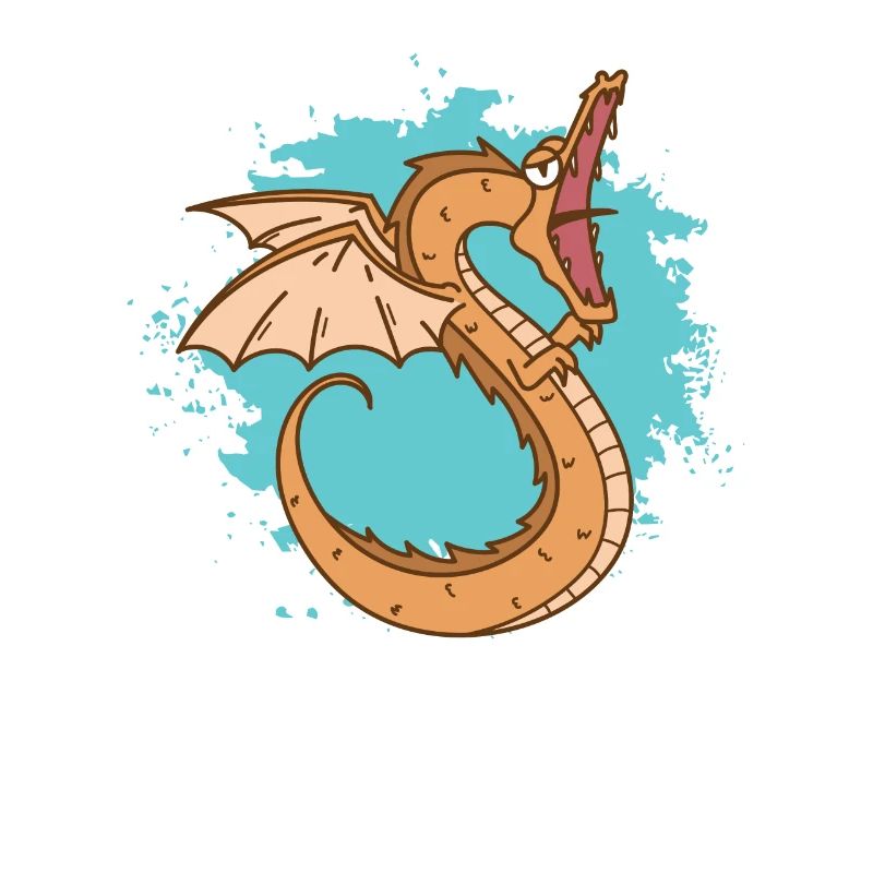 Serpent dragon à bouche ouverte