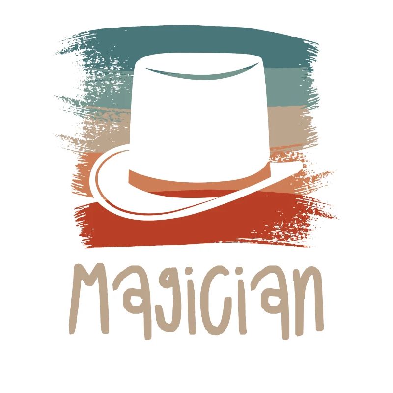 Retro Vintage Classic Magician Magic Trick