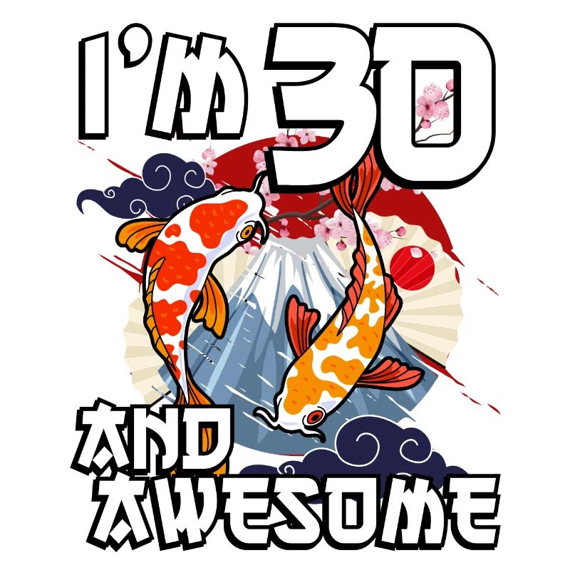 Ich Bin 30 Und Awesome Japanischer Karpfen Koi