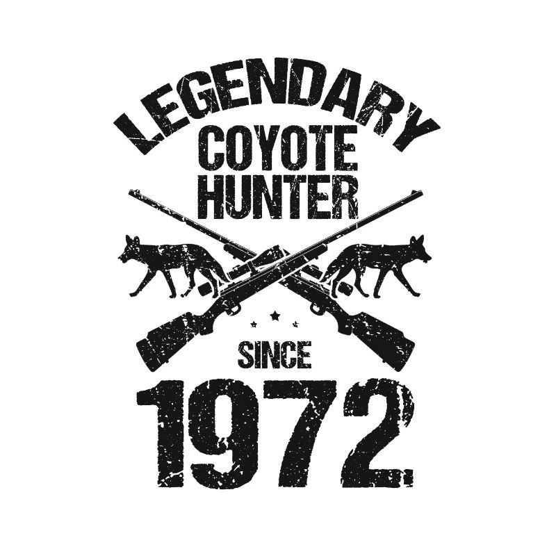Conception de chasseur de coyote pour la chasse au coyote