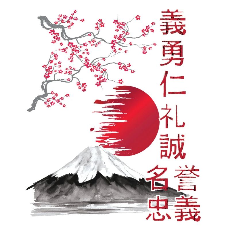 Paysage japonais - 7 vertus du samouraï