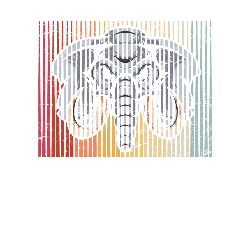 Vintage Elephant Lover Retro Graphic Elephants Kid