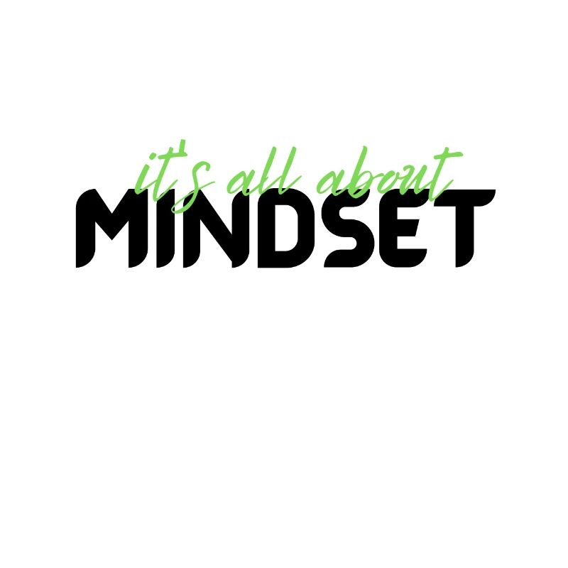 motivation quote it's all about Mindset typography