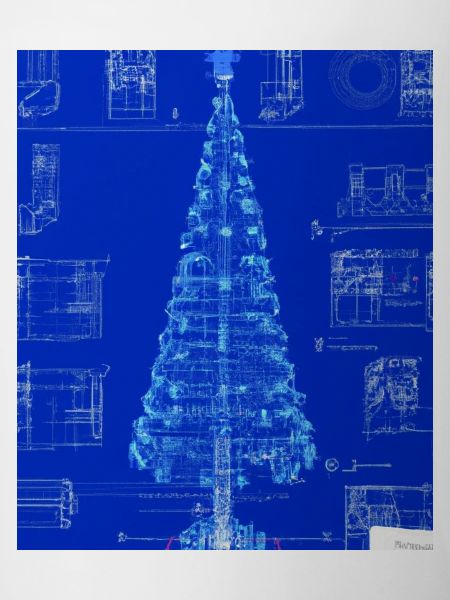 Christmas Christmas Tree Schematic Blueprint