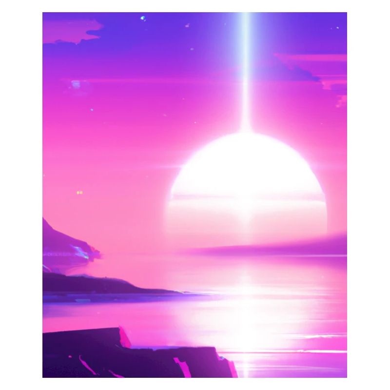 Vaporwave Sun Synthwave Sunset