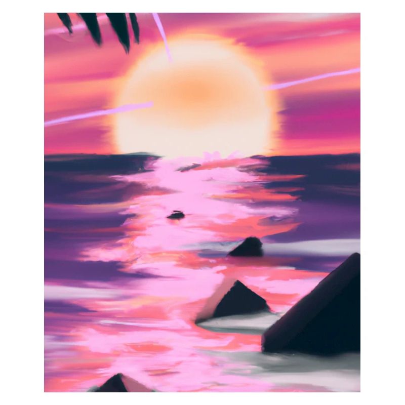 Vaporwave Sun Synthwave Sunset