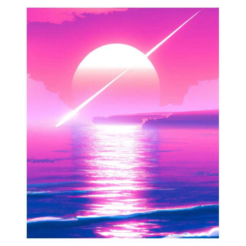 Vaporwave Sun Synthwave Sunset