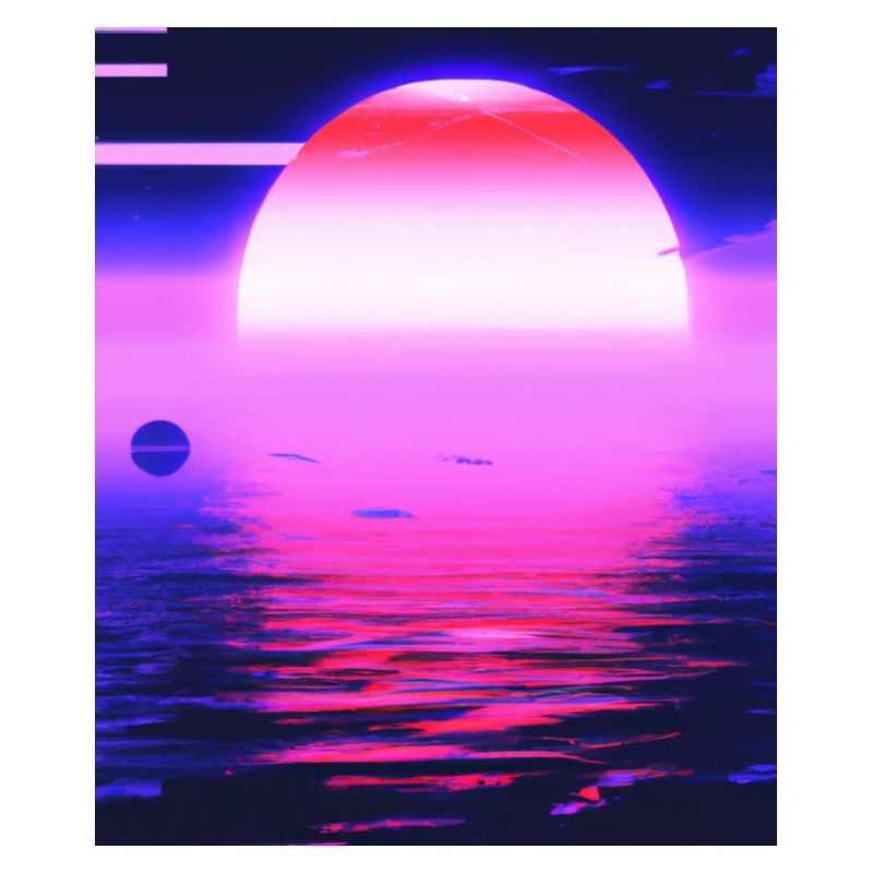 Vaporwave Sun Synthwave Sunset