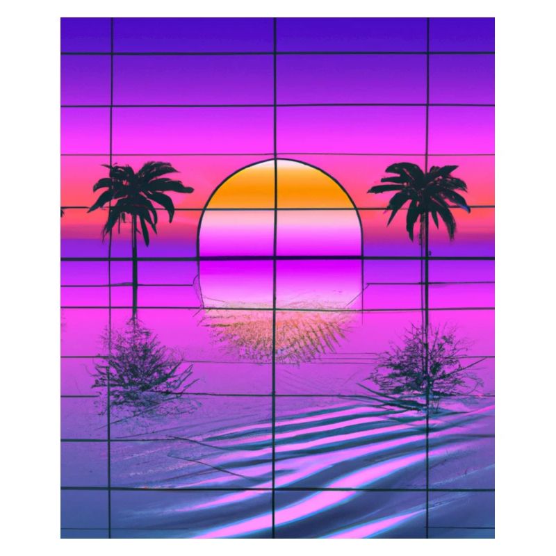 Vaporwave Sun Synthwave Sunset Palms