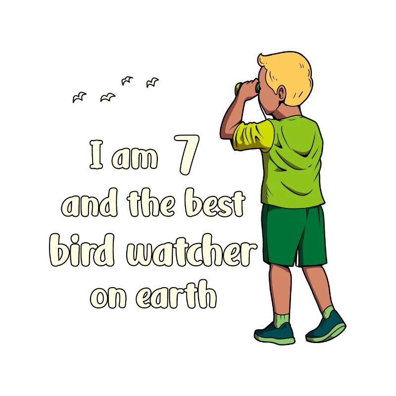 J’ai 7 ans - Observation des oiseaux garçon