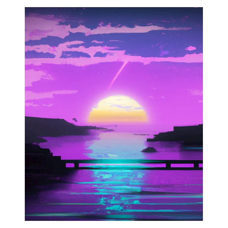 Vaporwave Sun Synthwave Sunset