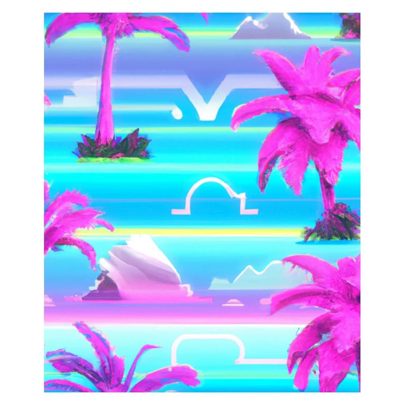 Synthwave Sun Hawaii Vaporwave Esthétique