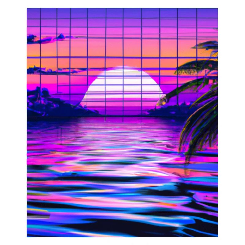 Synthwave Sun Hawaii Vaporwave Esthétique