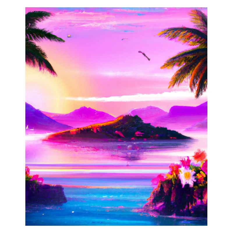 Synthwave Sun Hawaii Vaporwave Esthétique