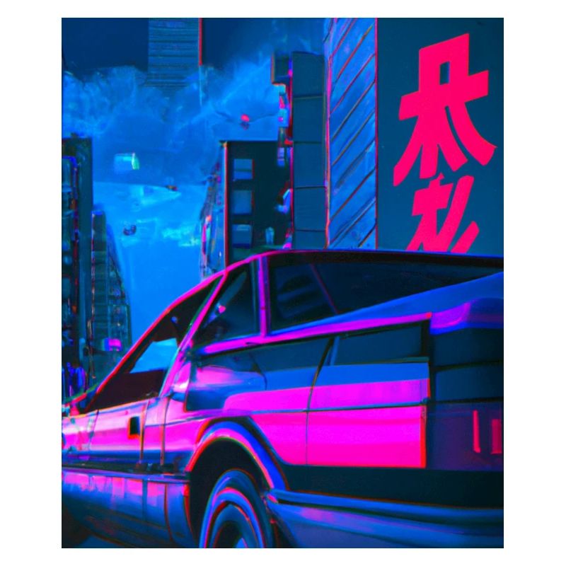 Vaporwave Aesthetic Synthwave Car