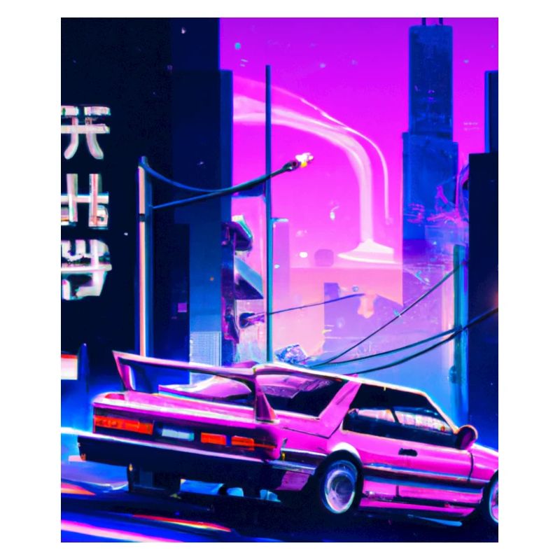 Vaporwave Aesthetic Synthwave Car